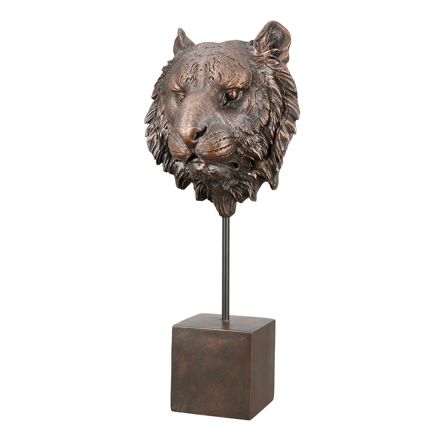 Löwenskulptur – Harz in Antikbronzeoptik