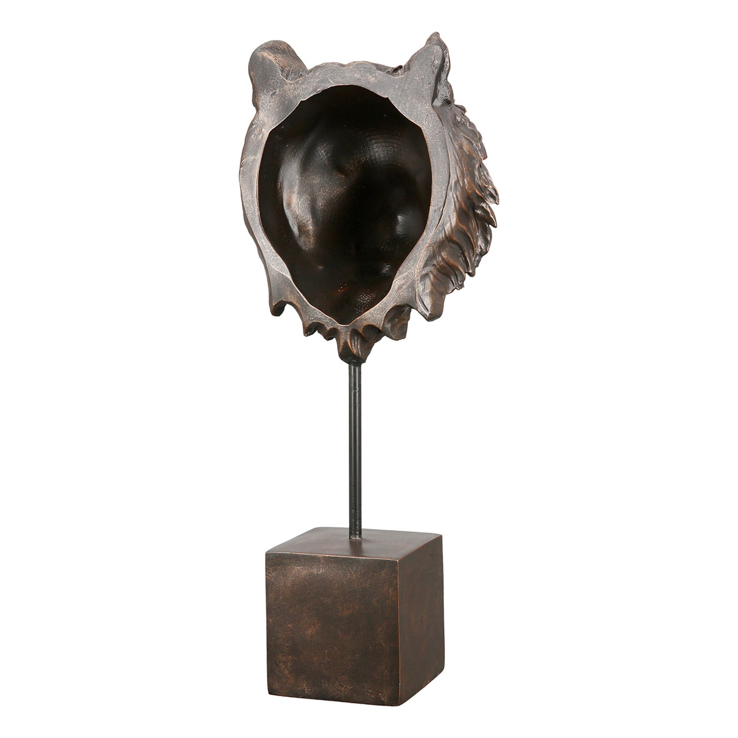 Löwenskulptur – Harz in Antikbronzeoptik
