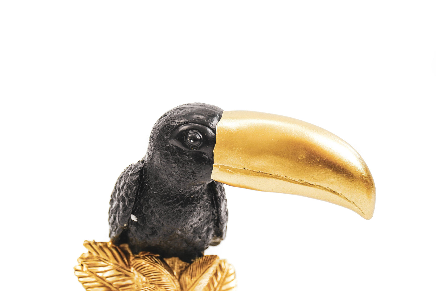 Schwarz-goldene Tukan-Statue – 30 cm
