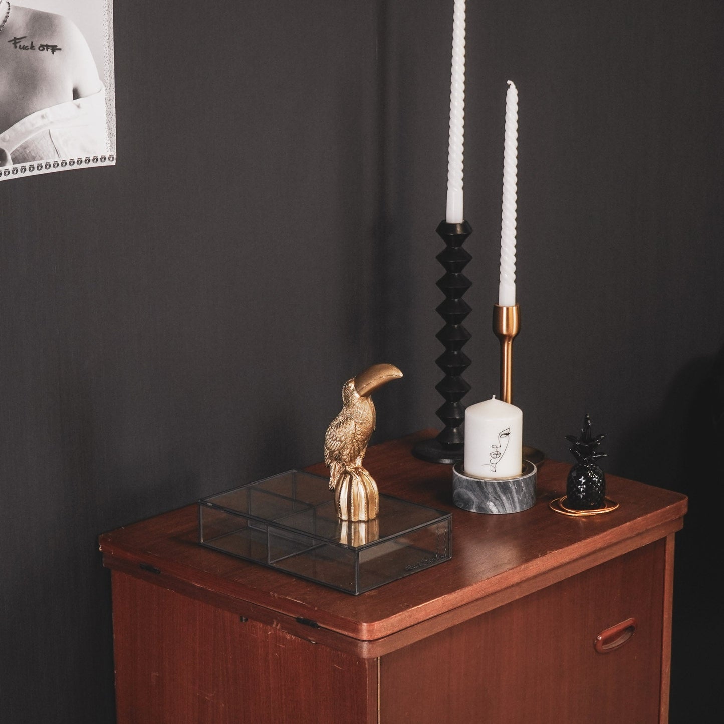 Goldene Tukan-Statue – 19 cm