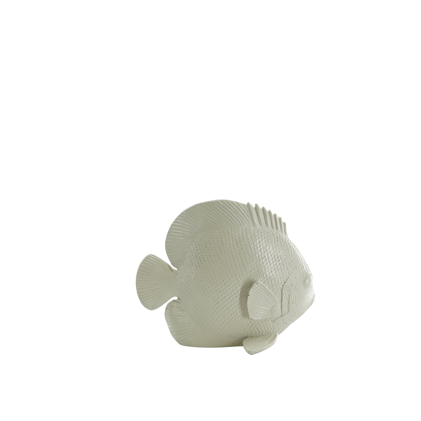 Beige Fish Decoration – Matte Polyresin – 19.5 cm