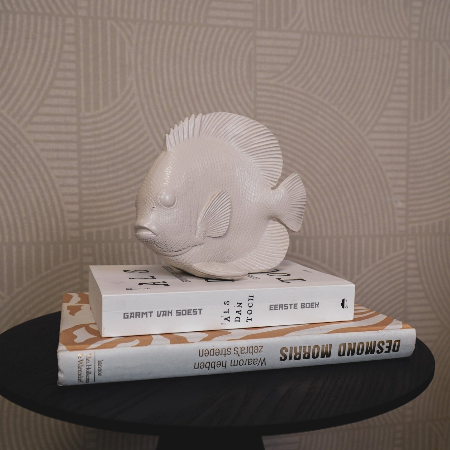Beige Fish Decoration – Matte Polyresin – 19.5 cm