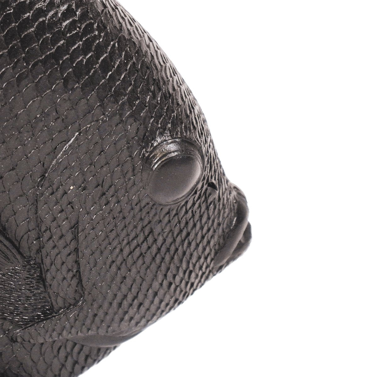 Schwarze Fischdekoration – Mattes Polyresin – 19,5 cm