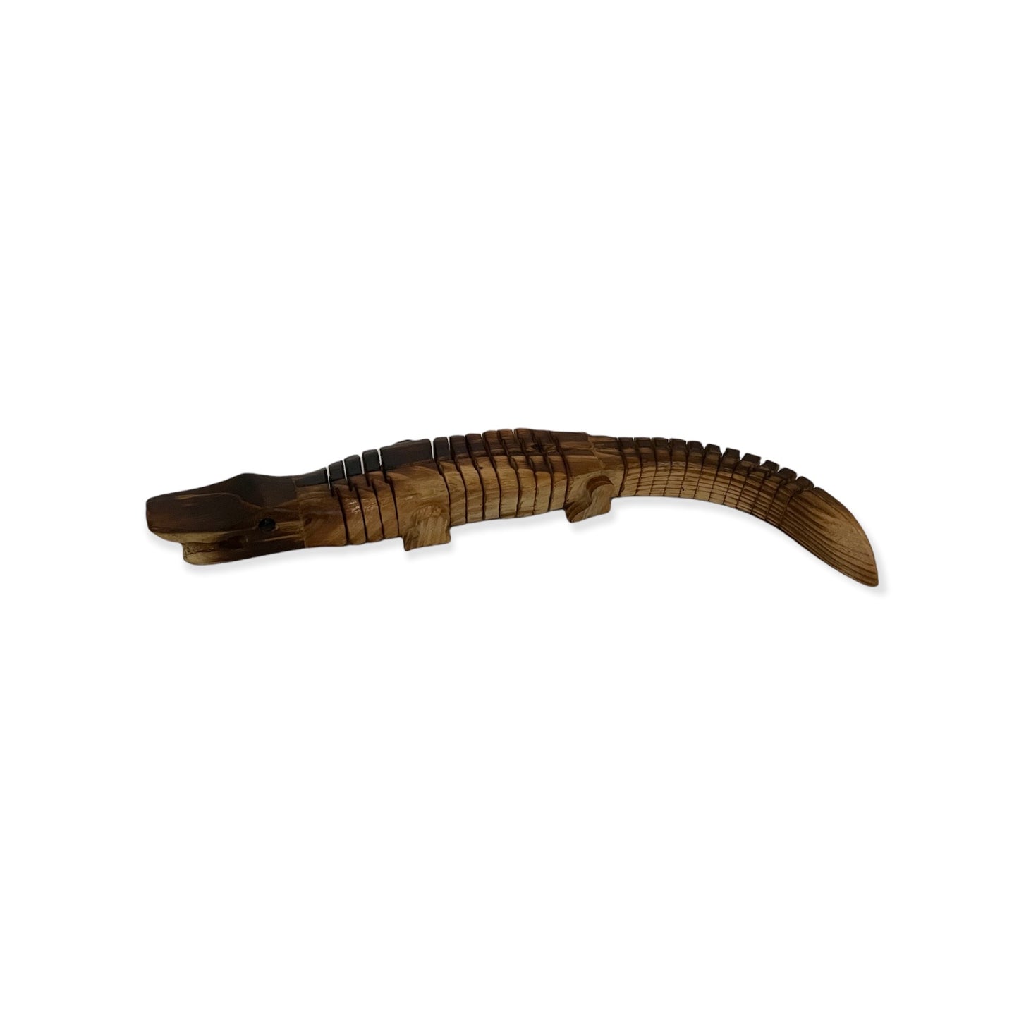 Wooden Crocodile Figurine – Playful & Natural Design