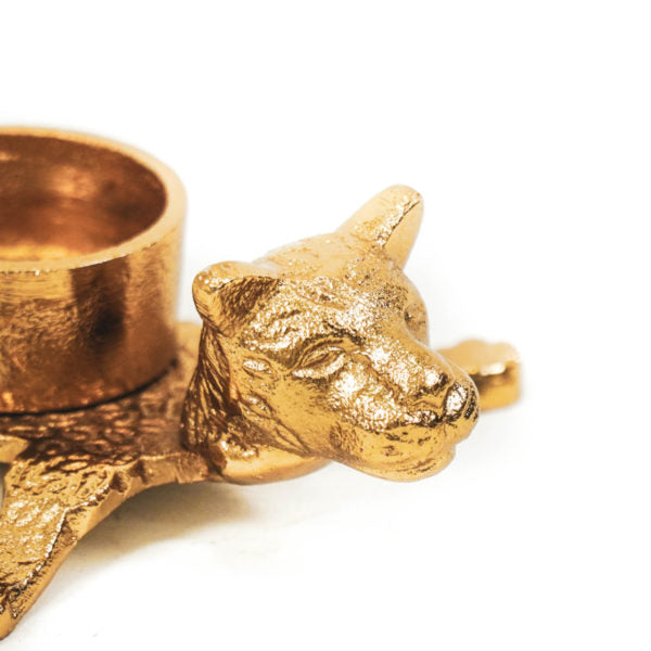 Goldener Teelichthalter Bär