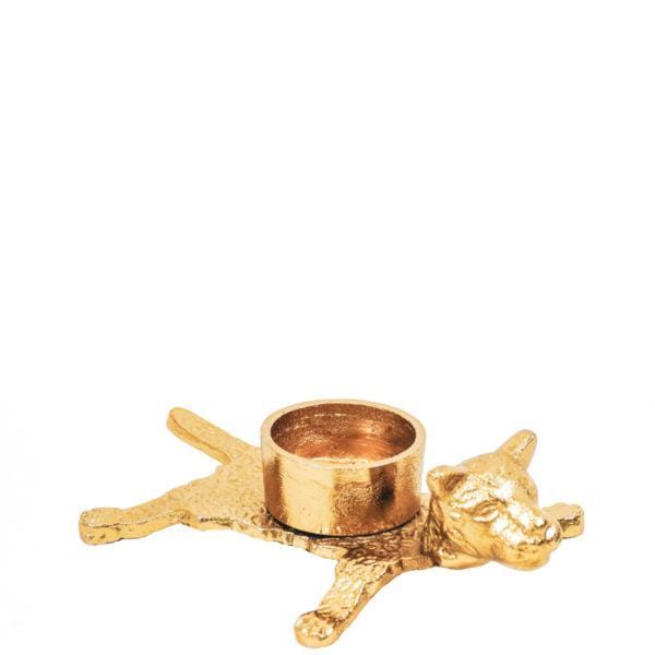 Goldener Teelichthalter Bär