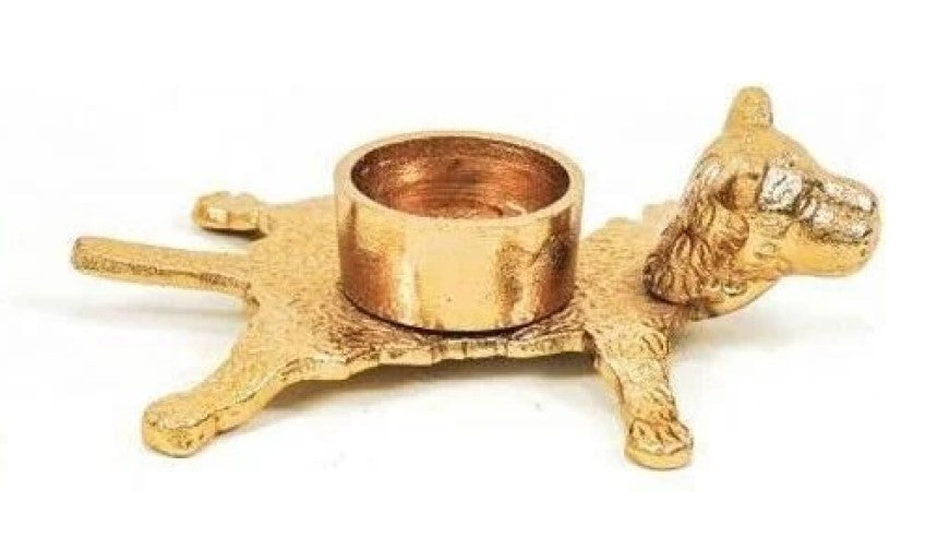 Goldener Teelichthalter Bär