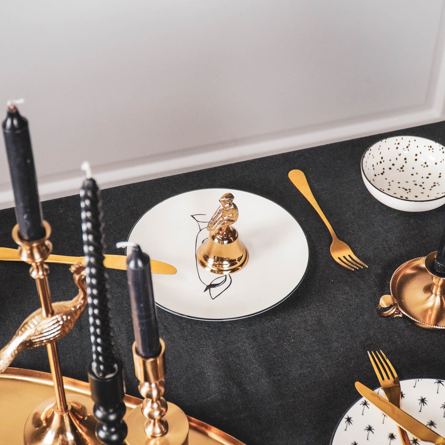 Dekorativer Butler Bell Monkey – Gold oder Silber