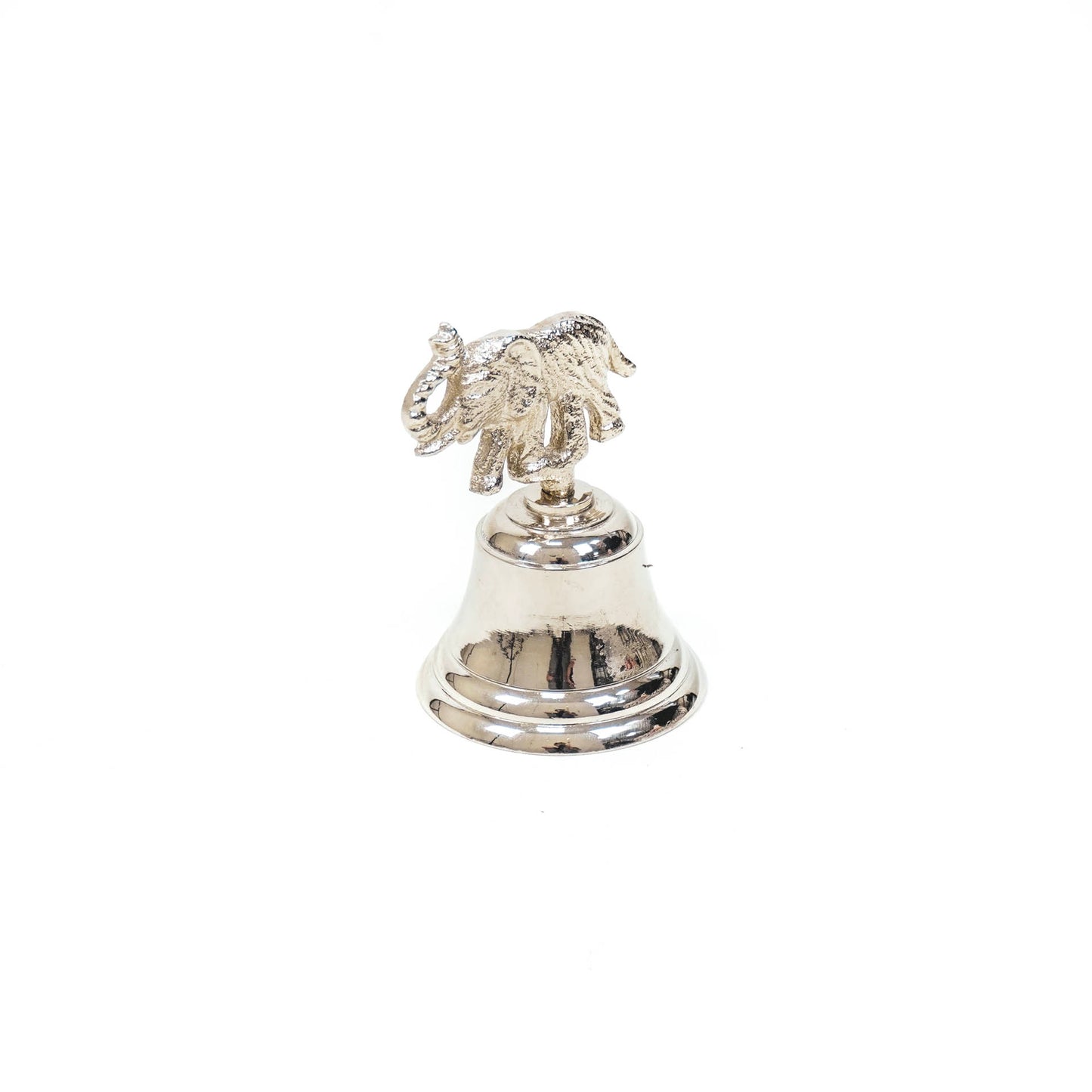 Silberfarbener Butler Bell Elephant – Wohnaccessoire aus Aluminium
