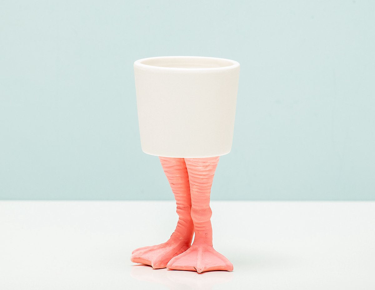 Flamingo Bloempot – Keramiek op Roze Pootjes – 2 maten