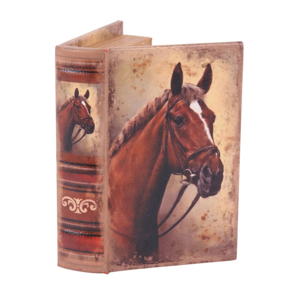 Büchersafe mit Pferd – Luxus-PU-Leder (2 Größen)