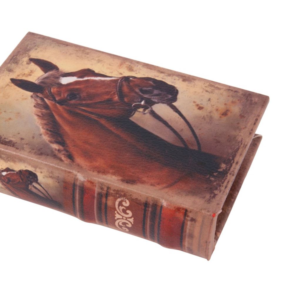 Büchersafe mit Pferd – Luxus-PU-Leder (2 Größen)