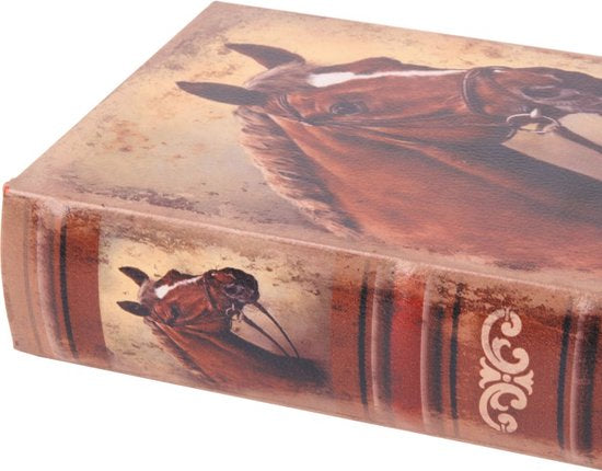 Büchersafe mit Pferd – Luxus-PU-Leder (2 Größen)