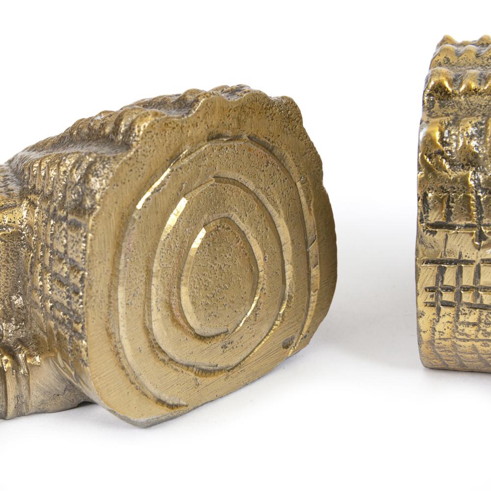 Goldene Buchstütze Krokodil
