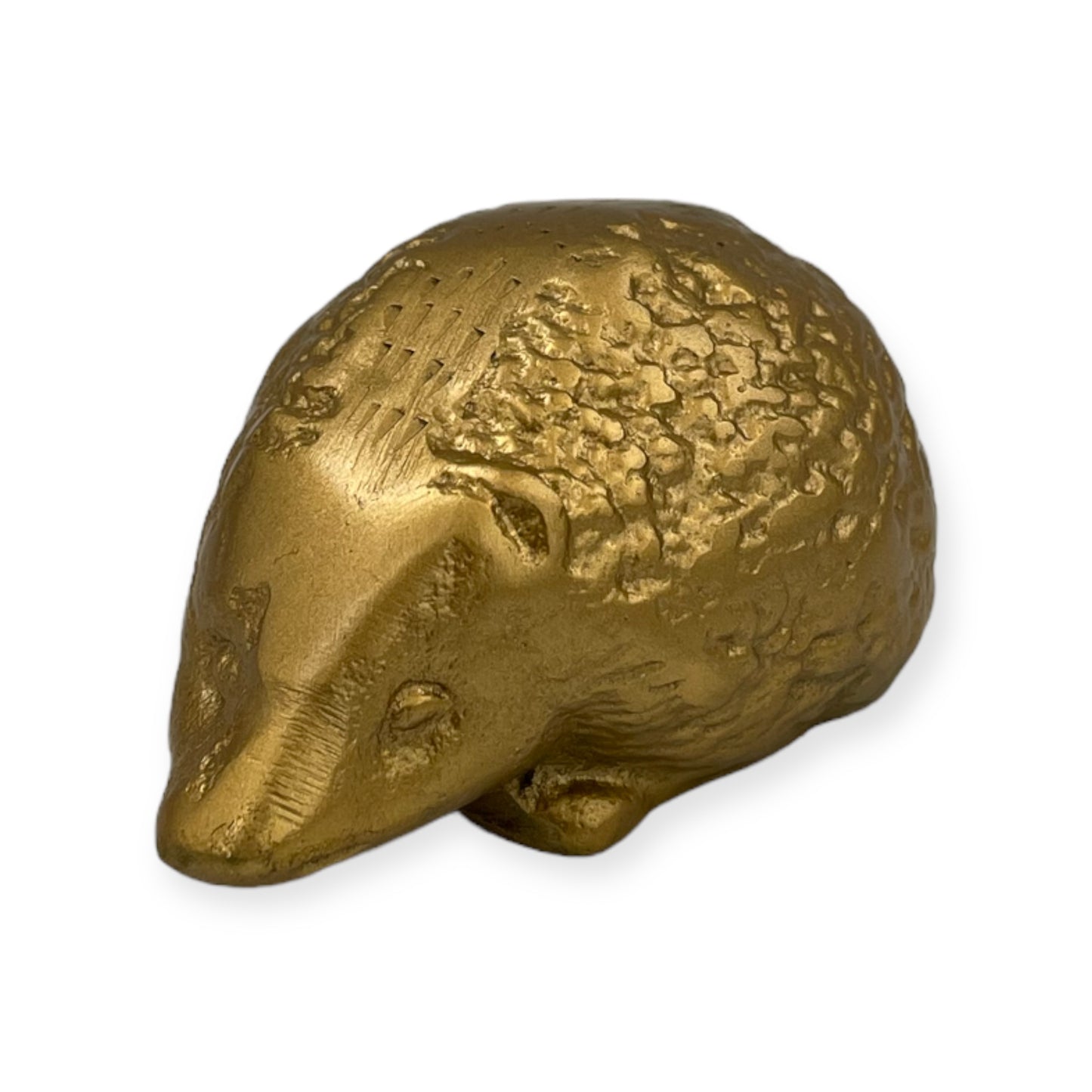 Goudkleurig mini egel beeldje van polyresin – decoratief