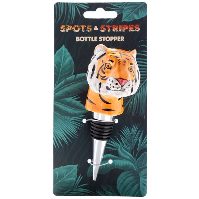 Tiger - Flaschenverschluss mit gestreiftem Kopf (Puckator)