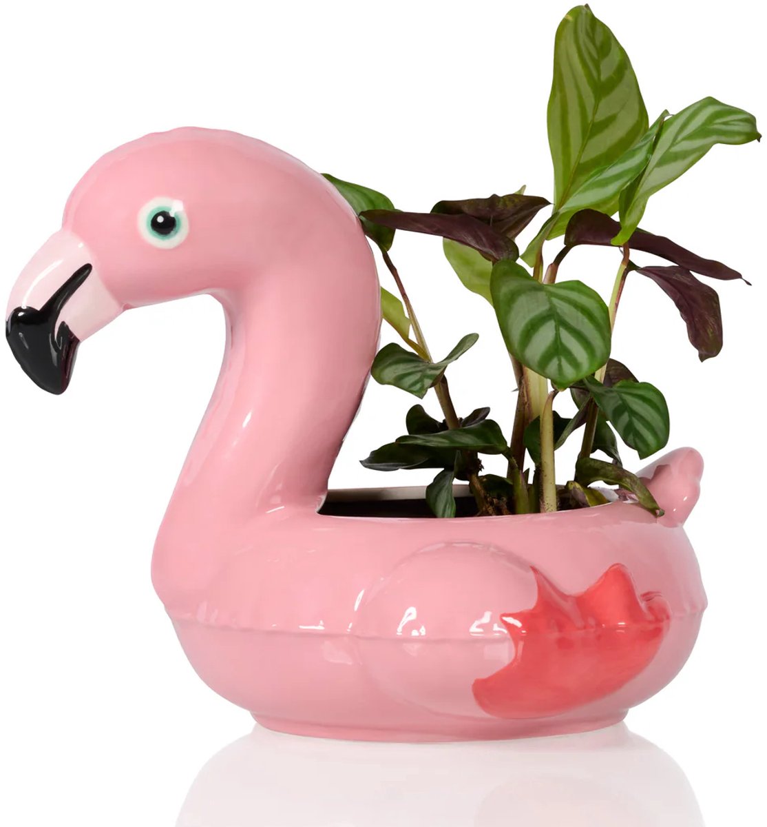 Keramieken flamingo pot roze – Krokomingo