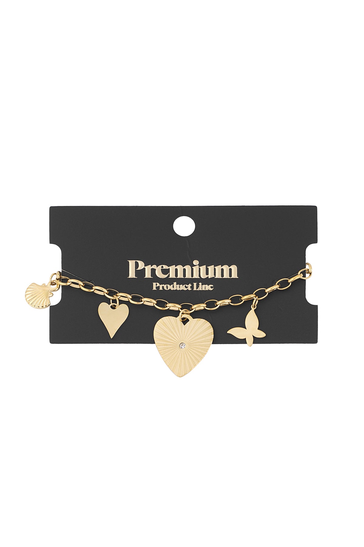 Goldenes Bettelarmband – Goldfarben – 16+3 cm