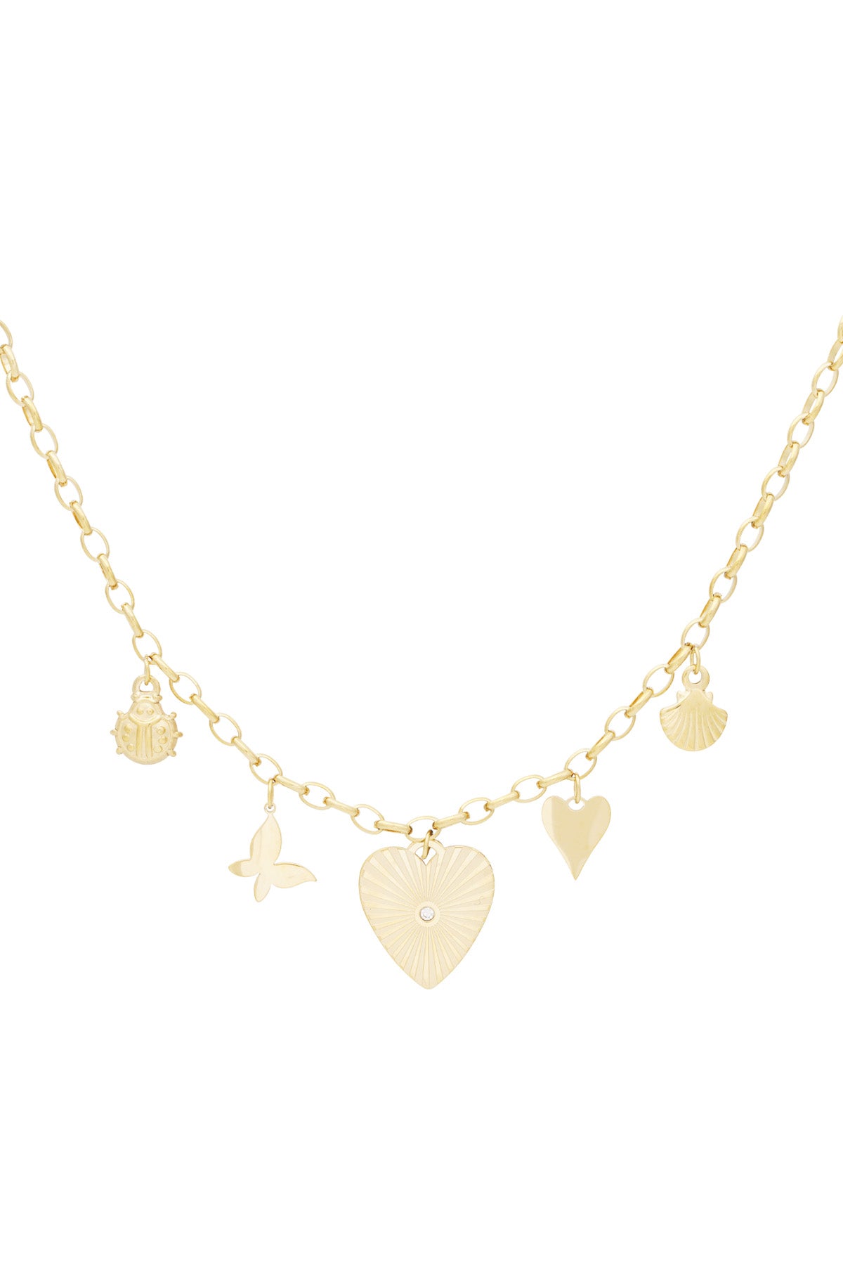 Golden Charm Ketting – Goudkleurig – 39+5 cm