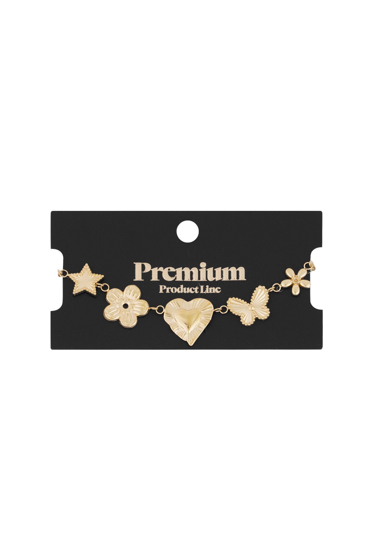 Goldenes Love Charm Armband – Goldfarben – 16+3 cm