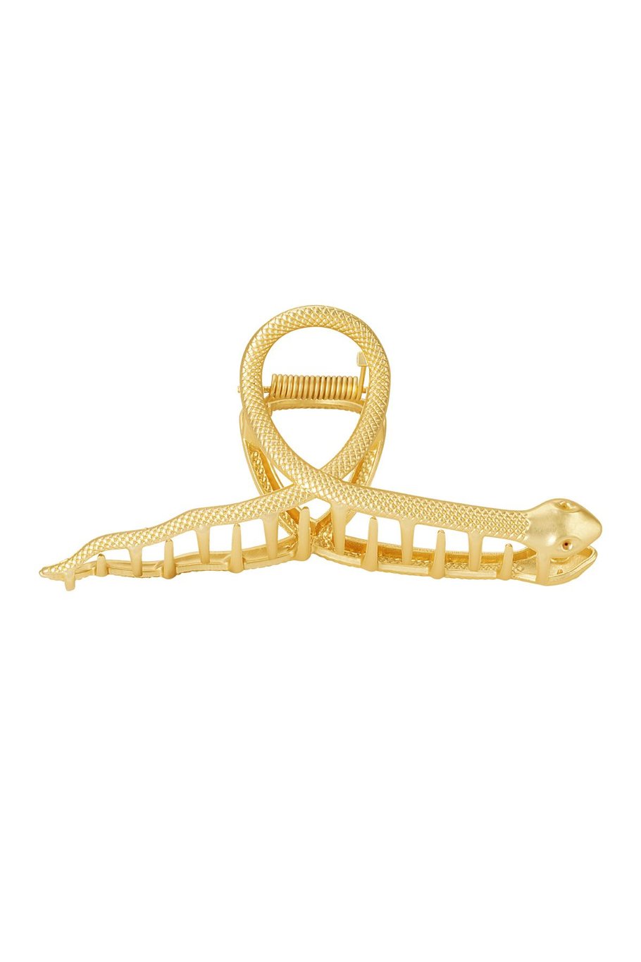 Gouden slang haarclip – luxe statement haaraccessoire 11,5 cm