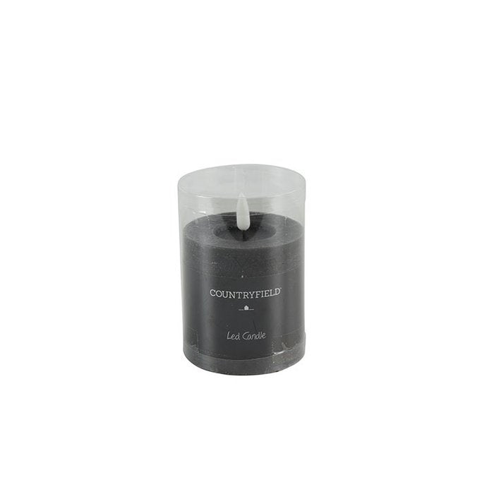 Schwarze LED-Stumpenkerzen – Luxus-Wachskerzen Ø 7,5 cm in 4 Größen