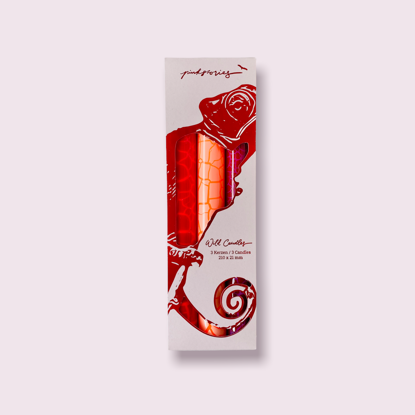 Set van 3 Dip Dye Kaarsen – Handgemaakt Kameleonpatroon | Pink Stories
