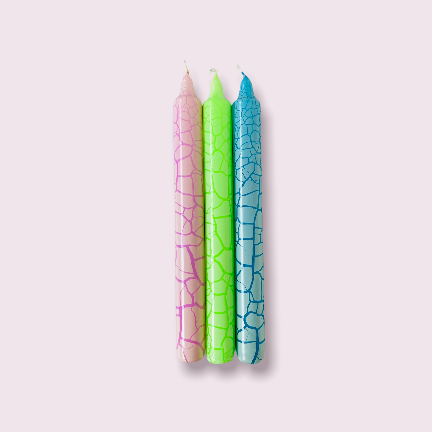 Set of 3 Crocodile Candles – Handmade Dip Dye Design