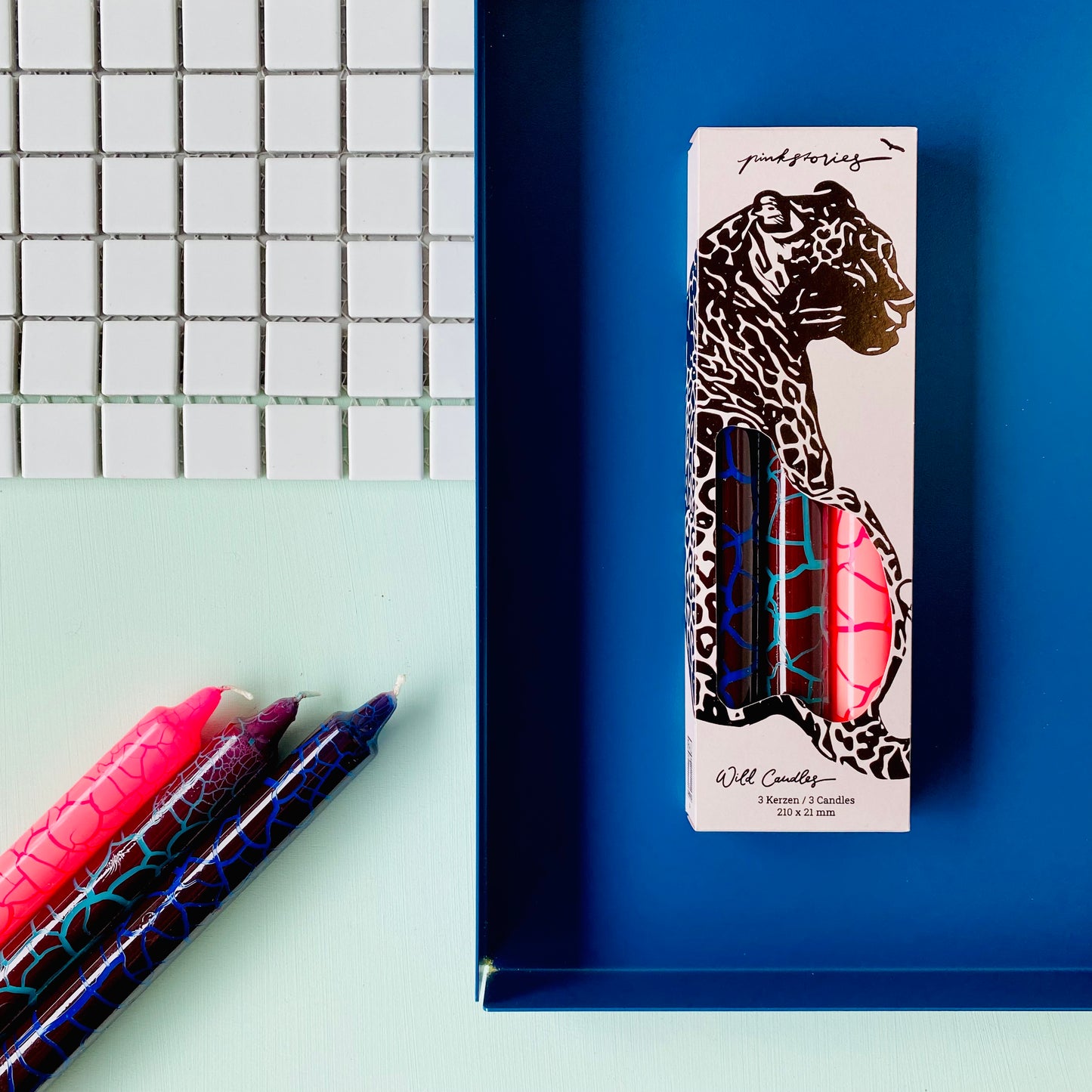 Set Kaarsen Jaguarprint – Handgemaakt & Vegan
