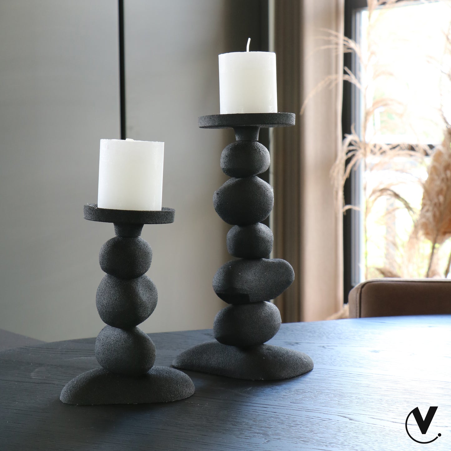 Carepa kandelaren set zwart metaal – luxe design van Vase The World