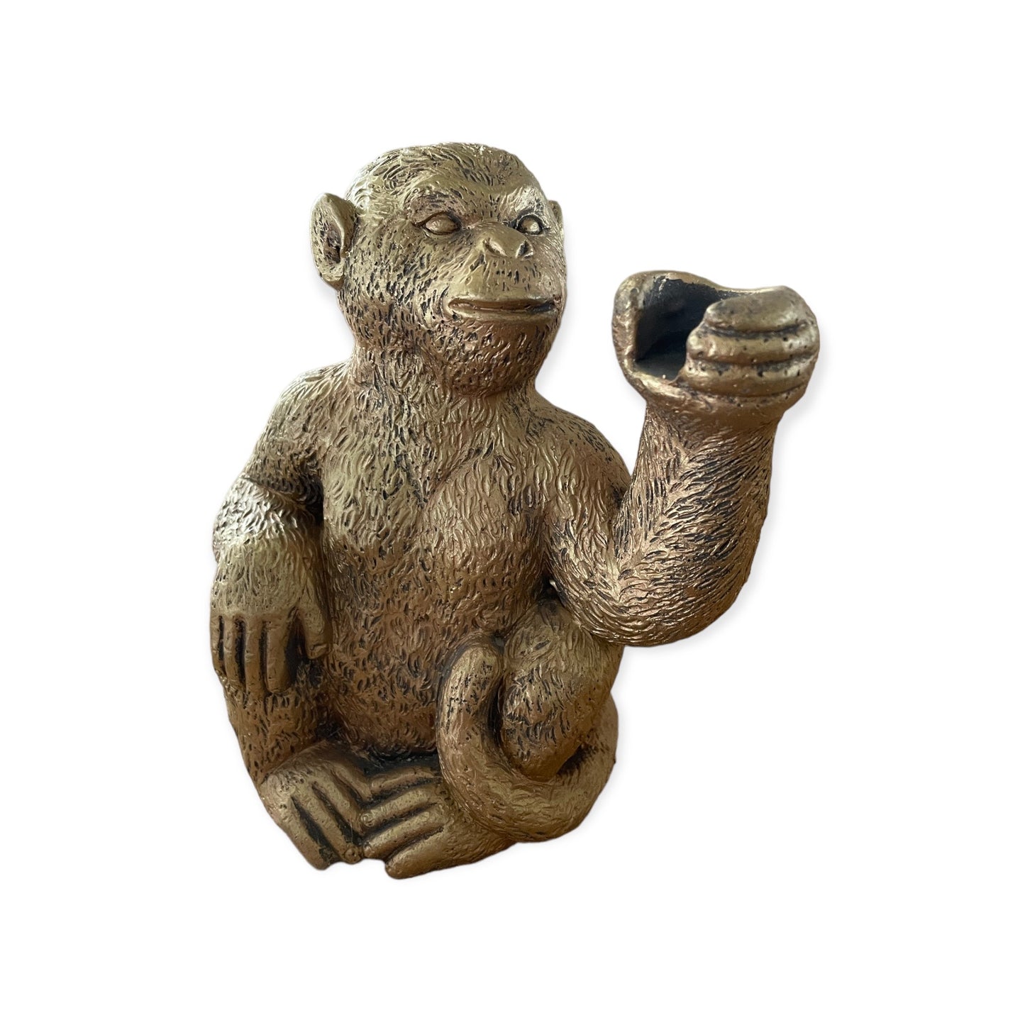 Golden Monkey Candle Holder – Hear/See/Speak No Evil