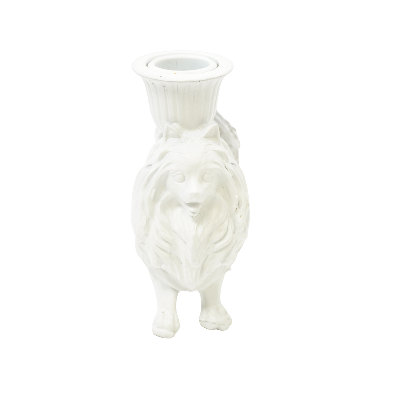 Witte Kandelaar Pomeriaan – Speelse Dierendecoratie