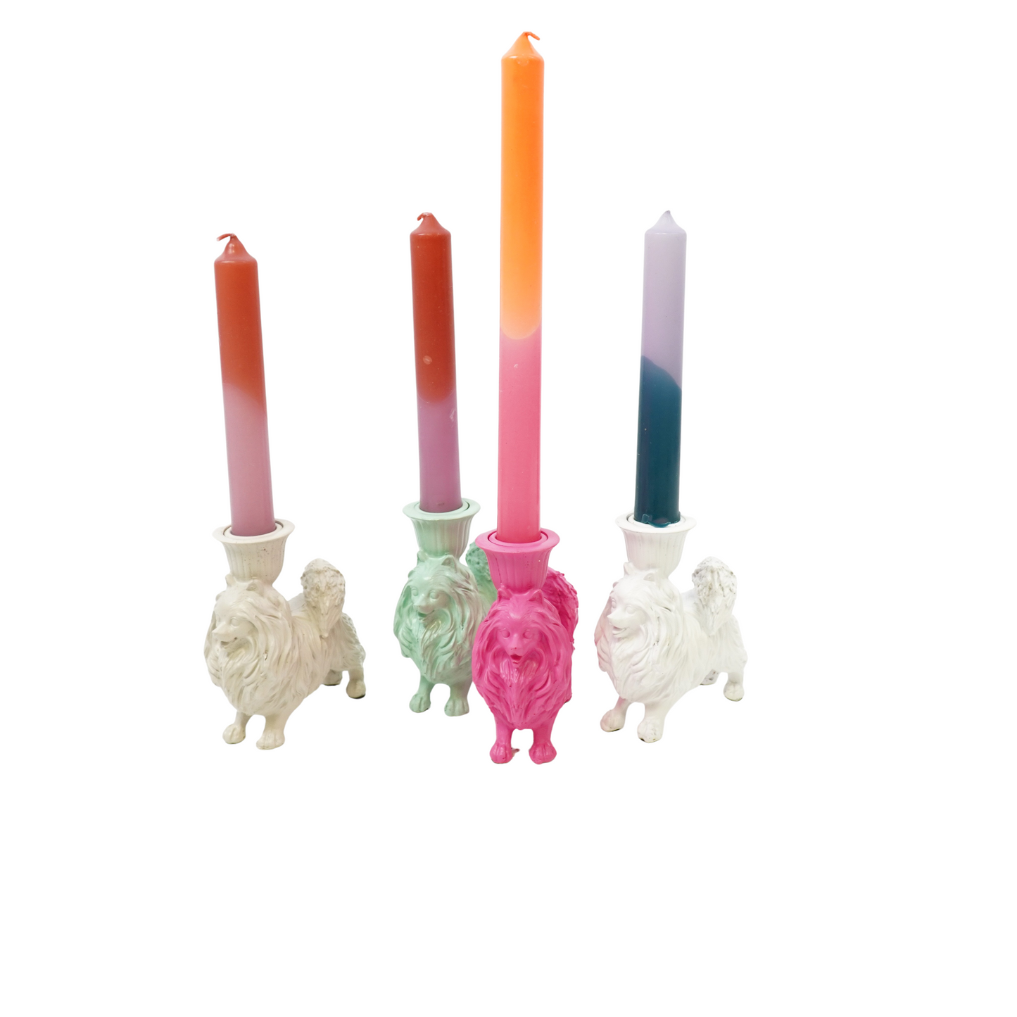 Witte Kandelaar Pomeriaan – Speelse Dierendecoratie