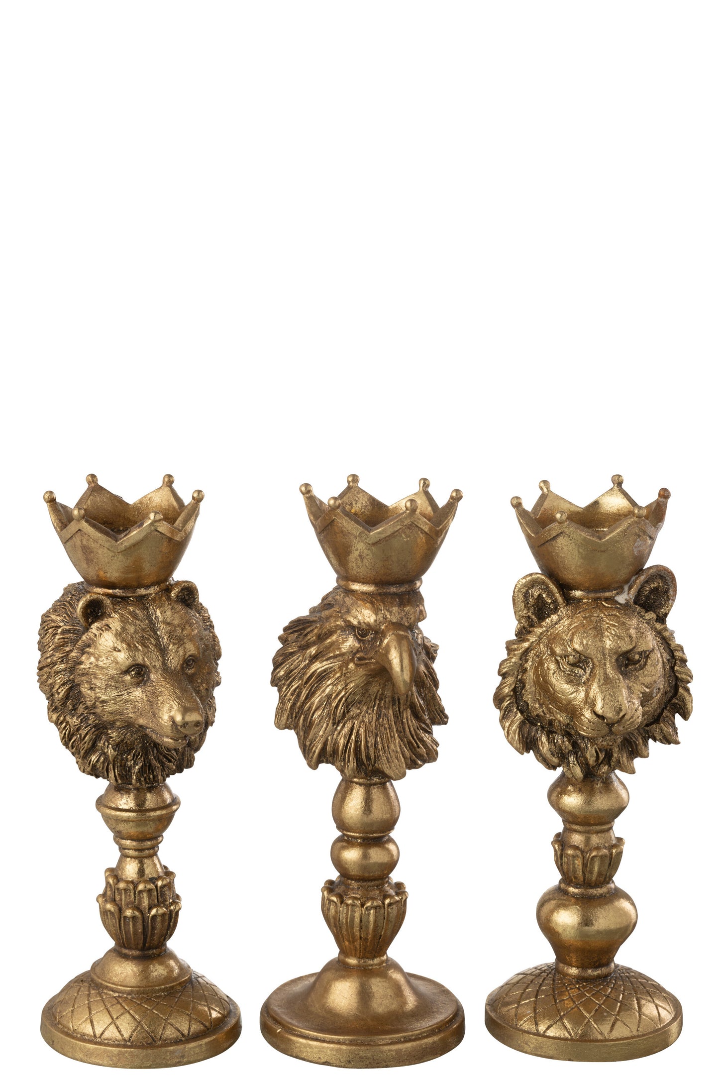 Gouden Kandelaar – Dierenhoofd Beer/Adelaar/Tijger