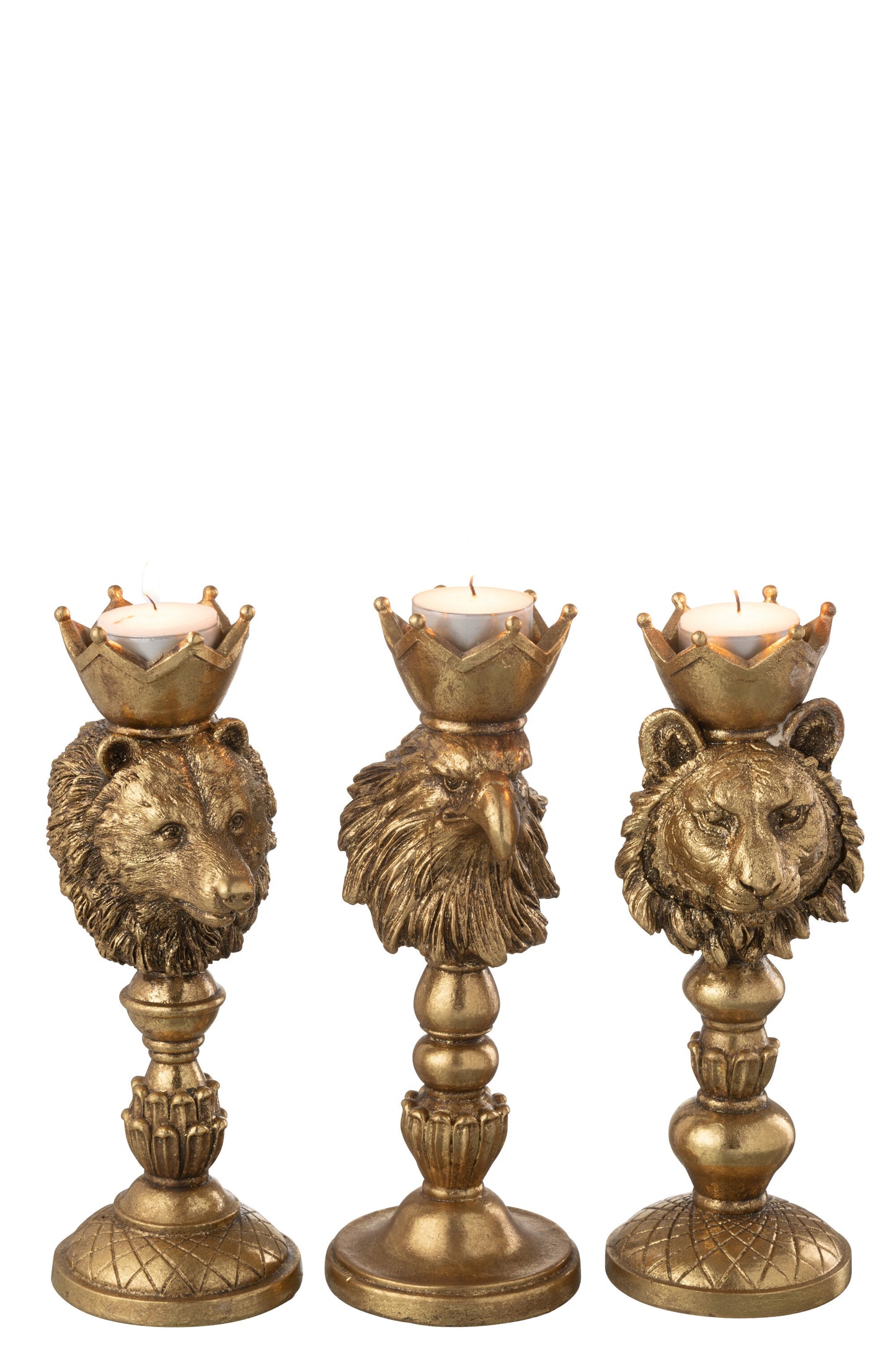 Gouden Kandelaar – Dierenhoofd Beer/Adelaar/Tijger
