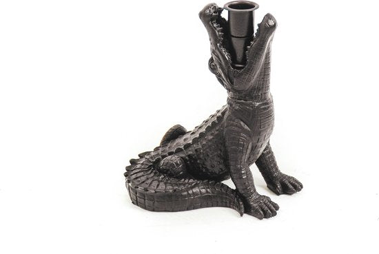 Zwarte Krokodil Kandelaar