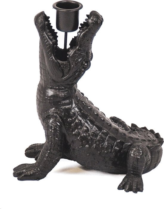 Zwarte Krokodil Kandelaar