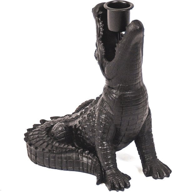 Zwarte Krokodil Kandelaar