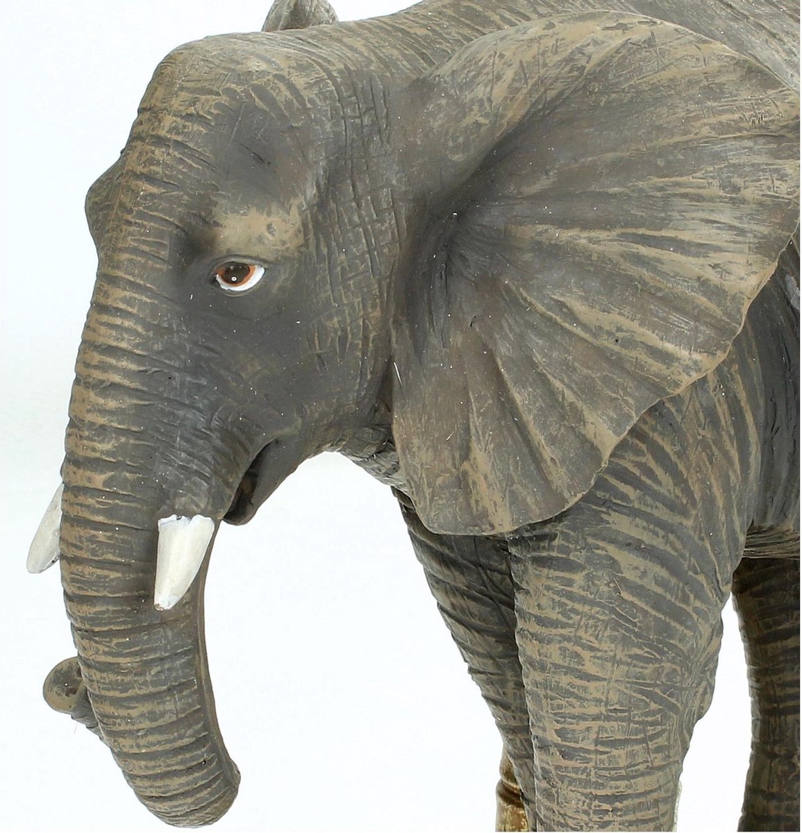 Elephant Candlestick Under Golden Palm Tree – 37 cm