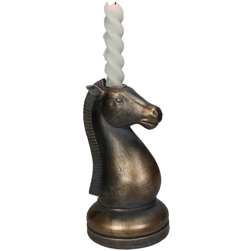 Kandelaar Paard – Koper Schaakdesign met Klasse
