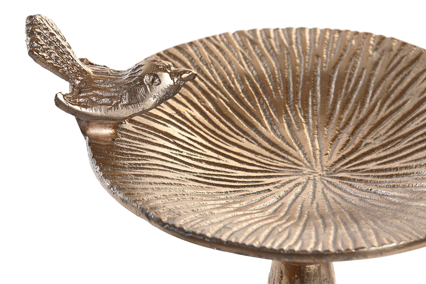 Gouden Kandelaar met Vogel – Aluminium – 19 cm