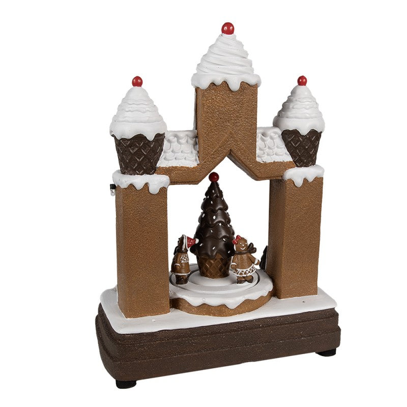 Gingerbread Kersthuis Marktplein – 27 cm