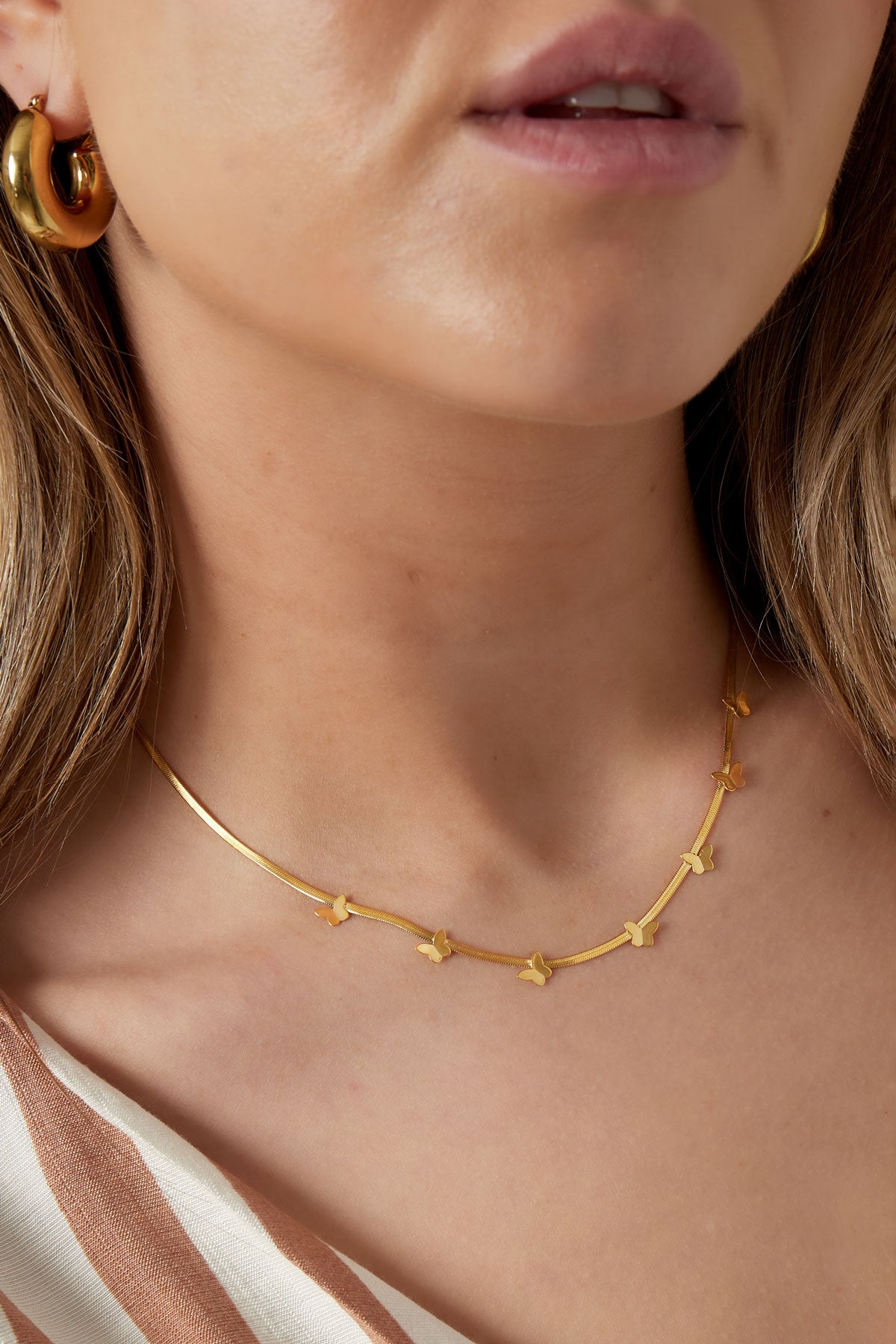 Schmetterlingsgliederkette – Goldfarben 40+5 cm