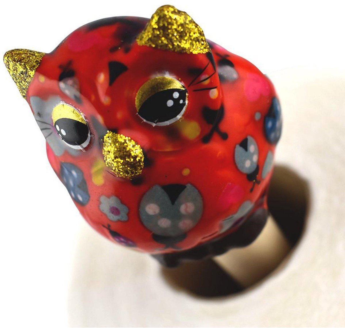 Keukenrolhouder Uil Olive – Coccinelle Rubyred