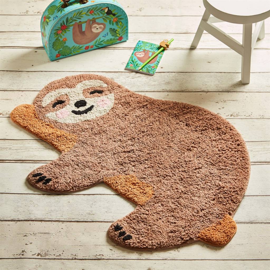 Schattig luiaard vloerkleedje – Sass & Belle kinderkameraccessoire