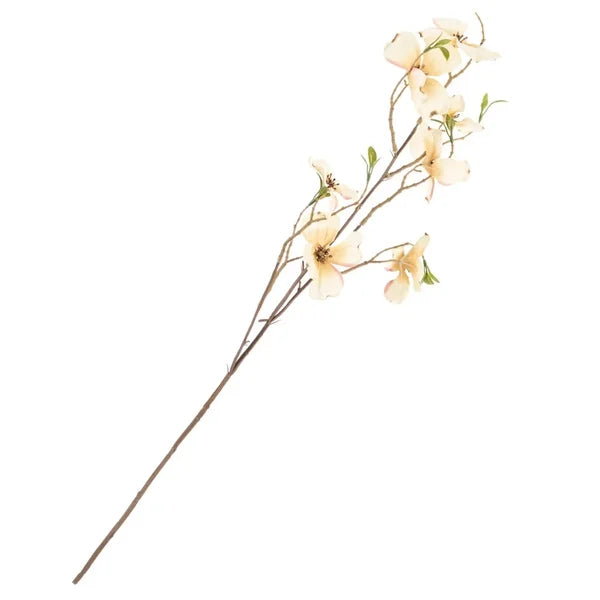 Kunstbloem Dogwood Crème – Zijdenbloem 75 cm