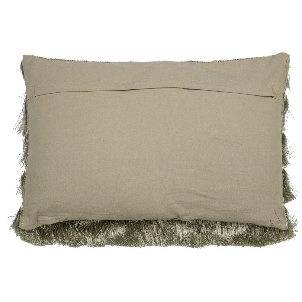 Goldenes Kissen mit Fransen – 40×60 cm