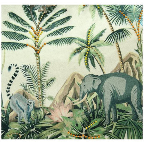 Kussen Jungleprint – Kleurrijke Woudsfeer met Velvet Touch