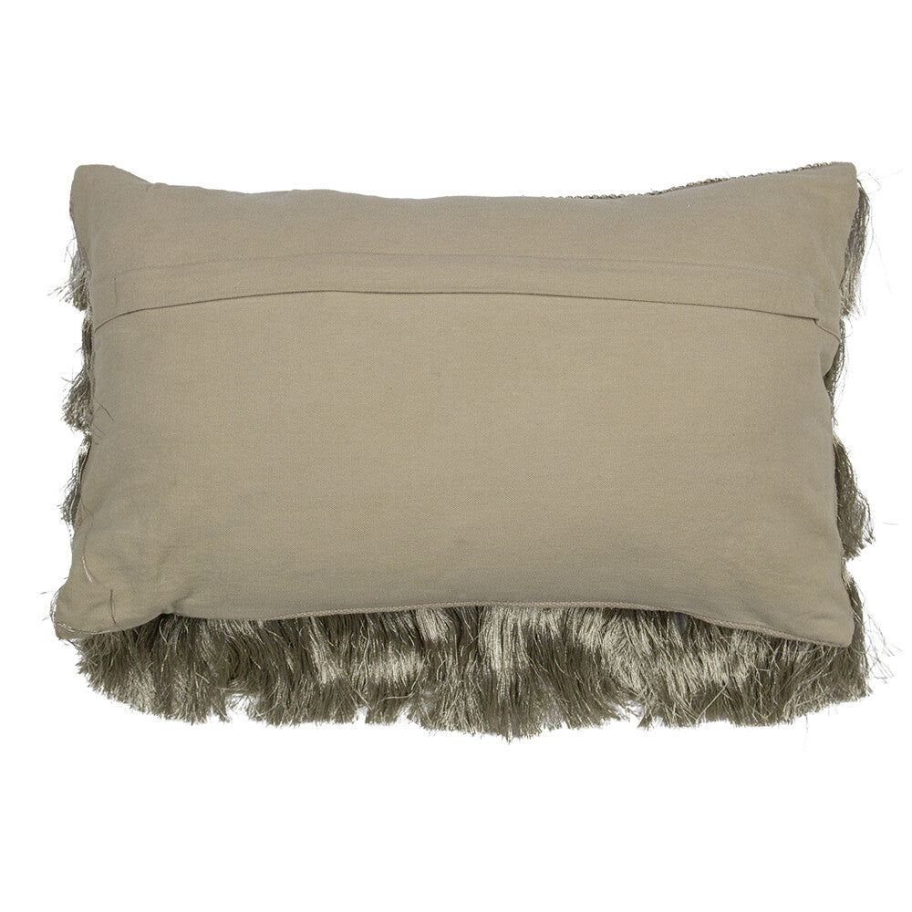 Goldenes Kissen mit Fransen – 50×30 cm