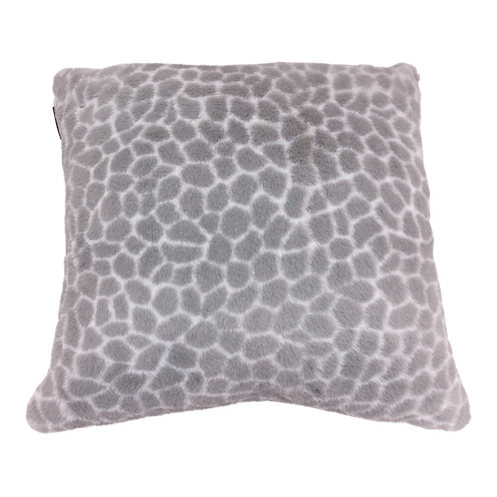 Giraffeprint sierkussen in neutrale tinten (45×45 cm) – zacht polyester en ritssluiting